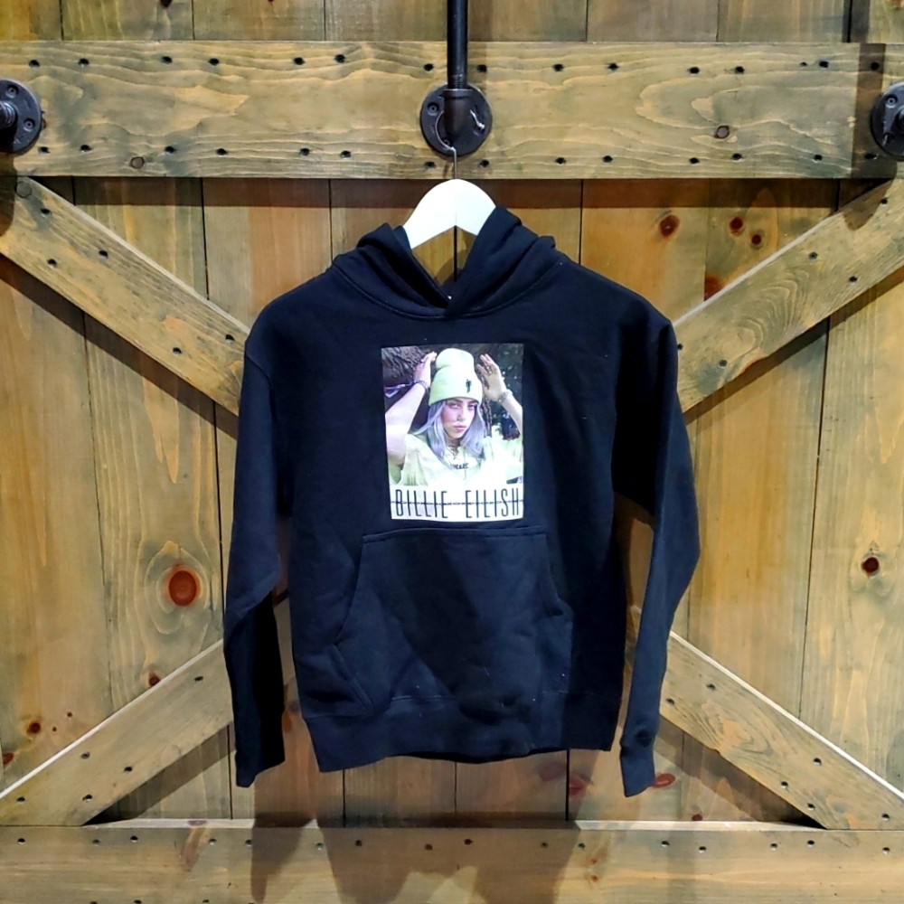 Billie Eilish Black Hoodie Sweatshirt Handwarmer